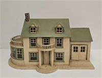 Antique Hand Crafted Wooden Folk Art House