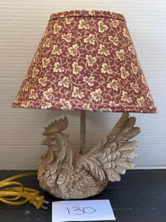 Rooster / chicken / primitive lamp