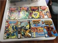 group of comic books