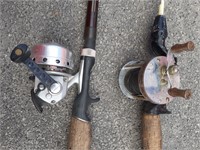 VINTAGE PAIR OF RODS AND REELS