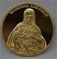 24 K Gold Clad Jesus & Mary Christmas Proof Coin