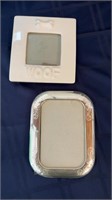 Two photo frames, one silver plate for a 4 1/2 x