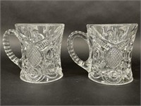 Pressed Glass Fleur de Lis Cups