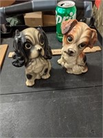 Pair of Vintage Japan Dog Figures Pottery