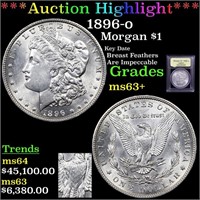 *Highlight* 1896-o Morgan $1 Graded Select+ Unc