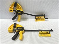 Two Small DeWalt 4.5" Trigger Clamps