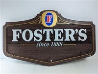 Foster's Wooden Sign (w/ Coat Hangers)