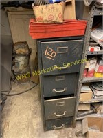4 Drawer File Cabinet and Contents