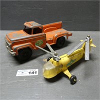 Early Hubley Helicopter & Toy Truck