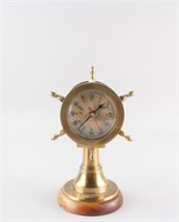 Marine Steering Wheel Style Barometer and Clock