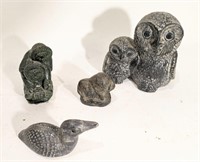 Lot of Soap stone looking native figures