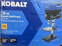 KOBALT BENCH DRILL PRESS RETAIL $360
