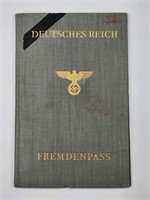 1937-40 GERMAN FREMDENPASS W/ PHOTO