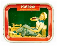 Coca Cola 1940 Sailor Girl Tray