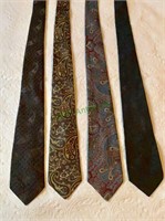 4 vintage Oscar de la Renta silk ties - 2 from