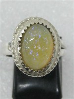 Sterling Silver Synthethic Opal SW Ring