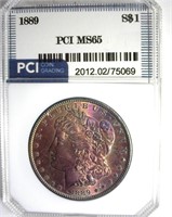 1889 Morgan PCI MS65 Wonderful Color