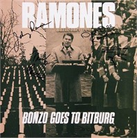 Ramones signed "Bonzo Goes To Bitburg" album