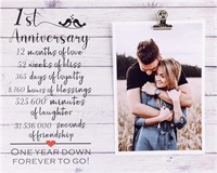 1st Year Anniversary Picture Frame for Couple