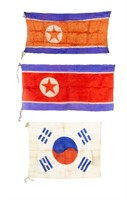 Lot of 3 Korean War Flags