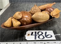 Wooden Fruit Bowl Decoration