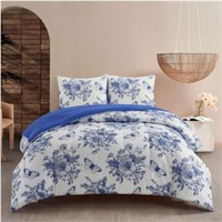 Sz Full/Queen 3 PCS Beau Jardin Comforter & Shams