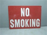 metal no smoking sign
