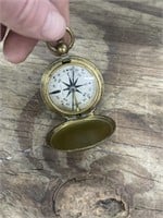 Vintage brass U.S. compass