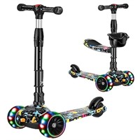 CLrkualn 2-in-1 Kick Scooter for Kids Ages 3-8,