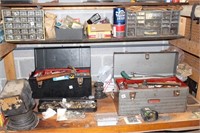 CONTENTS OF WORK CABINET CRAFTSMAN TOOL BOX W/