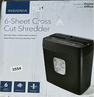 INSIGNIA CROSS CUT SHREDDER RETAIL $150
