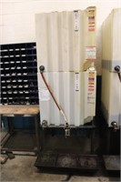 2 Stacked 110 Gal Tote-a-Lube Antifreeze/Oil Tanks