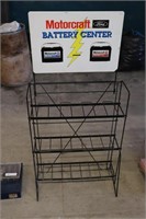 Vintage Ford Motorcraft Metal Battery Display