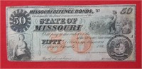 186- $50 State of Missouri Note