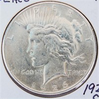 Coin 1926-S Peace Silver Dollar Unc.