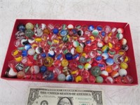 Lot of Assorted Vintage Marbles Includes Shooters