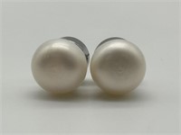 Sterling Fine Freshwater Baroque Pearl Earrings