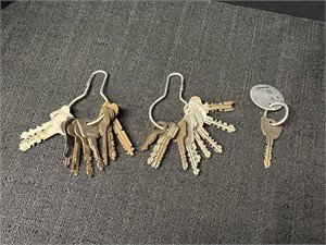 Old keys, variety of sizes and types