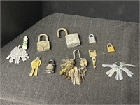 Various locks & keys, padlocks