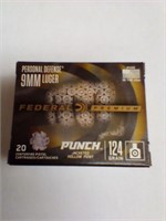 9 mm124 gr 20 rds