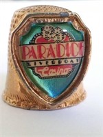 VINTAGE PARADICE LIVERBOAT CASINO THIMBLE SOUVENIR