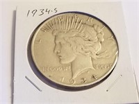 1934-S PEACE SILVER  DOLLAR COIN