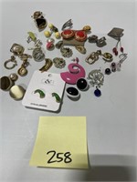 Misc Costume Jewelry:  Earrings, Brooches, Etc