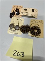 Awesome Exotic Wood Earring Lot! 4 Sets