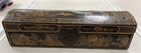 Nice Oriental Gold & Black Trunk With Insert
