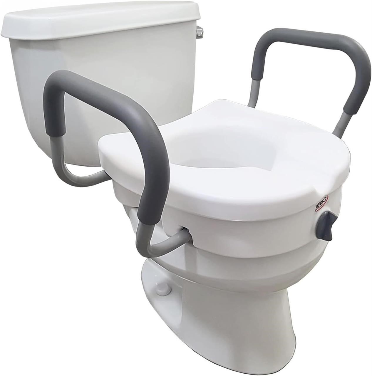 E-Z Lock Raised Toilet Seat With Handles