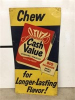 Cash Value Chewing Tabacco Sign
