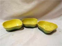 (3) Tamac Pottery Avocado Green Berry Bowls