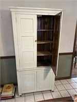 White Kitchen Cupboard Beadboard Cabinet