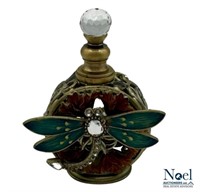 VT Dragonfly Brass Perfume Bottle